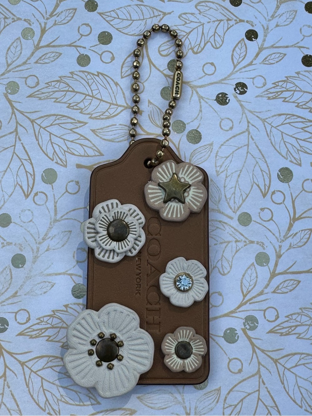 Coach Custom Tea Rose Hang Tag XL